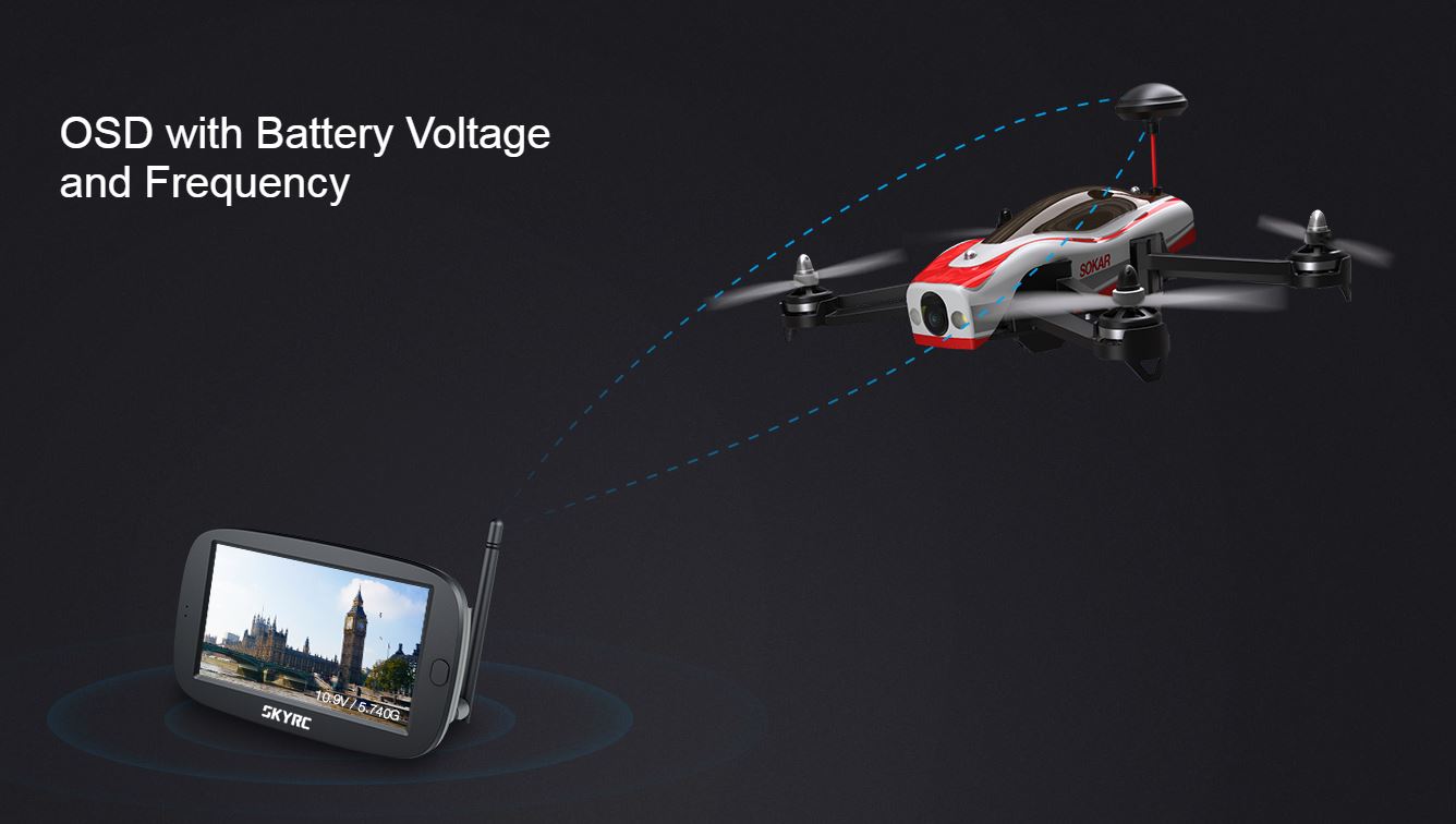 OSD with Battery Voltage and Frequency